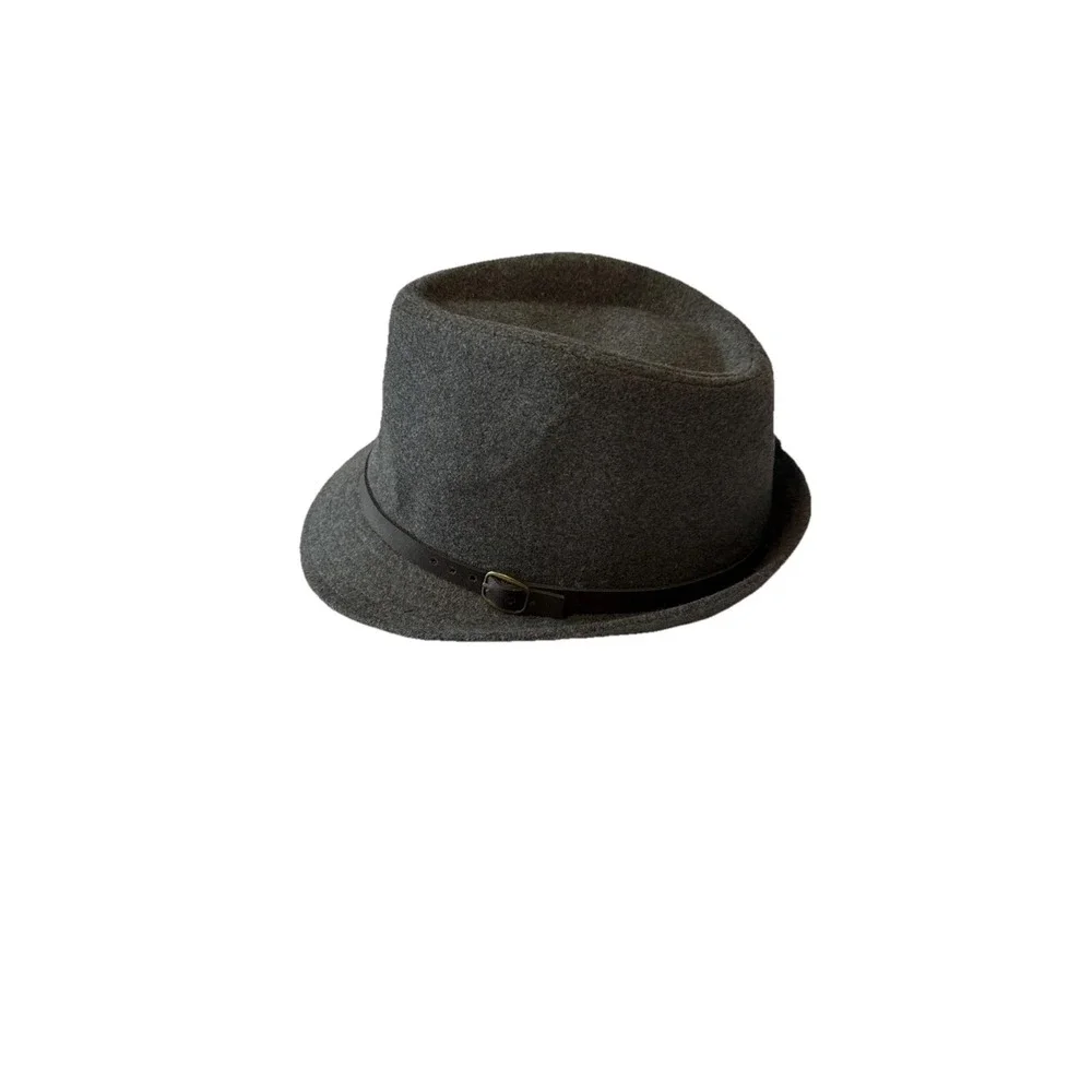 D&Y Wool Blend Gray Fedora Hat‎ Women's OS Boho Winter Classic Timeless Neutral